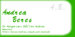 andrea beres business card